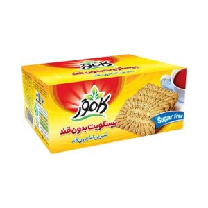 بیسکوئیت کاکائوئی گندم بدون قند 360گرمی کامور