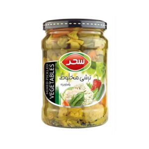 ترشی مخلوط شیشه 640گ سحر