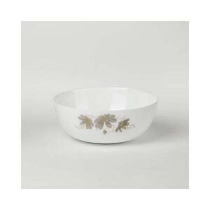 کاسه ماست خوری جنس اپال طرح شقایق طوسی مدل دیوالی گلدن اپال