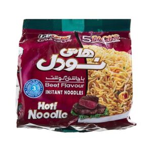 نودل 77گرمی با طعم گوشت 5عددی هاتی نودل