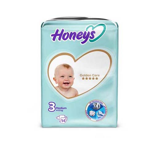 پوشک سایز 3 بسته 14 ع هانیز