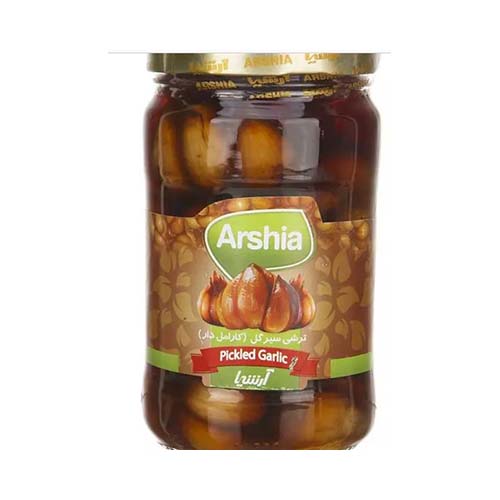 ترشی سیر گل 660 گرمی شیشه آرشیا ترشی سیر گل 660 گرمی شیشه آرشیا