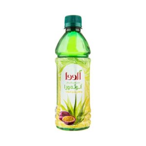 نوشيدني الوئه ورا پالپ دار با طعم پشن فروت 420cc آلووا