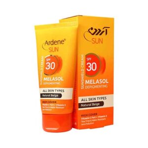 کرم ضدآفتاب با خاصيت ضدلک و ويتامينه با پوشانندگي بژروشن 50 گرم spf30 آردن