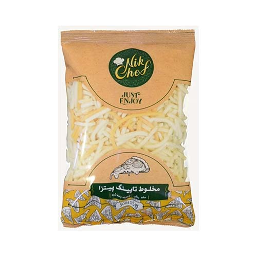 پنیر پیتزا پروسس رنده شده 500گرم نیک شف پنیر پیتزا پروسس رنده شده 500گرم نیک شف
