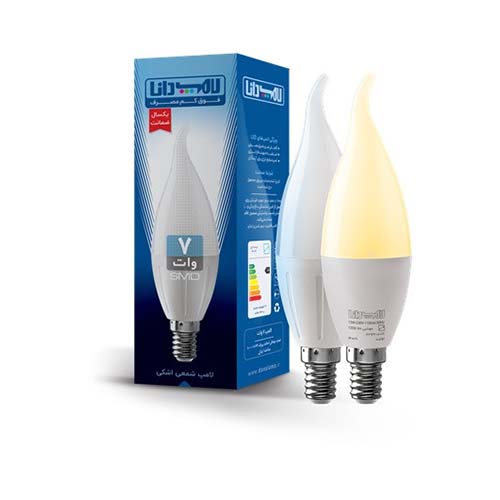 لامپ 7 وات شمعی آفتابی لامپ د انا لامپ 7 وات شمعی آفتابی لامپ د انا