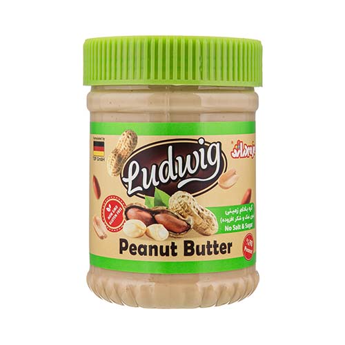 کره بادام زمینی بدون شکر و نمک 350گرمی لودویگ کره بادام زمینی بدون شکر و نمک 350گرمی لودویگ