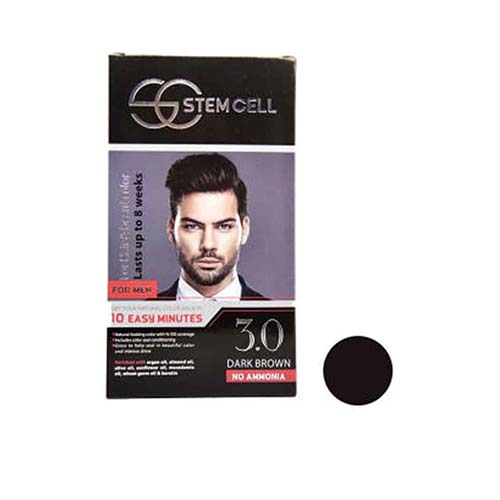 کیت رنگ موی مردانه قهوه ای تیره 50م شماره 3.0 استم سل کیت رنگ موی مردانه قهوه ای تیره 50م شماره 3.0 استم سل