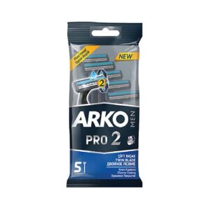 تیغ یکبار مصرف دو لبه صابون دار 5 عددی مردانه آرکو