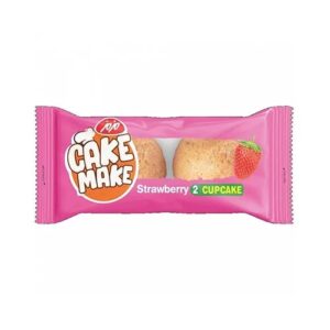 کاپ کیک دوقلو میوه ای طعم توت فرنگی 55گ کیک میک مزمز