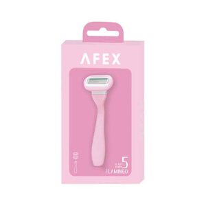 خودتراش پنج لبه فلامینگو صورتی افکس