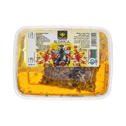 عسل طبیعی موم دار 1000 گرم روشیگا عسل طبیعی موم دار 1000 گرم روشیگا