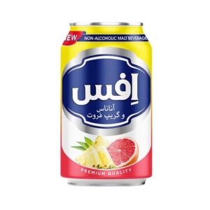 نوشیدنی مالت بدون الکل آناناس گریپ فروت قوطی 330 افس