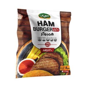 همبرگر 60% گوشت قرمز 500 گ مزرعه موجان
