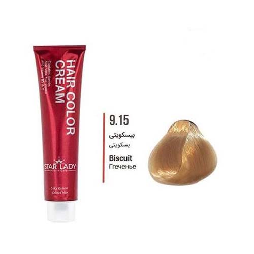 رنگ مو کد 9.15 بیسکوییتی 120م استار لیدی رنگ مو کد 9.15 بیسکوییتی 120م استار لیدی