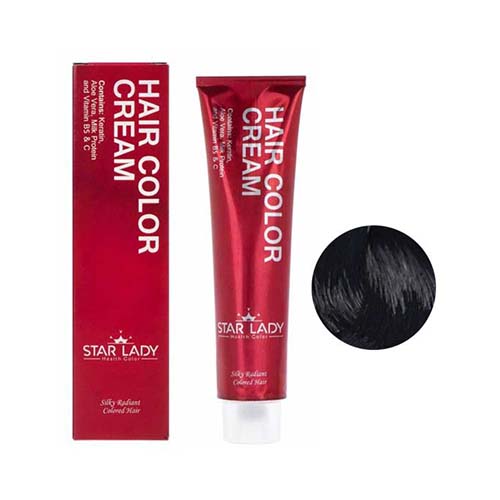 رنگ مو کد 1.0 مشکی 120م استار لیدی رنگ مو کد 1.0 مشکی 120م استار لیدی