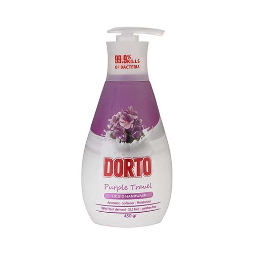 مایع دستشویی کرمی پرپل تراول 450 گ دورتو مایع دستشویی کرمی پرپل تراول 450 گ دورتو