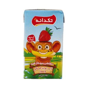 آب توت فرنگي موز 125 سي سي کودک تکدانه