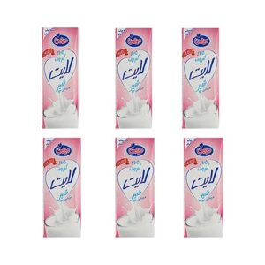 پک 6 عددی شیر 200 سی سی کم چرب میهن