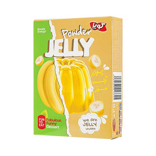 ژله موزی جعبه ایی 100گرم کوپا ژله موزی جعبه ایی 100گرم کوپا