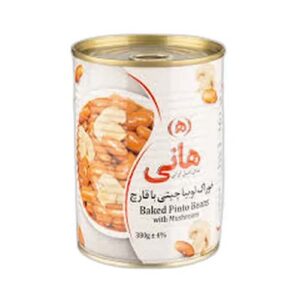 لوبيا با قارچ تين پليت قوطي 380گ هاني