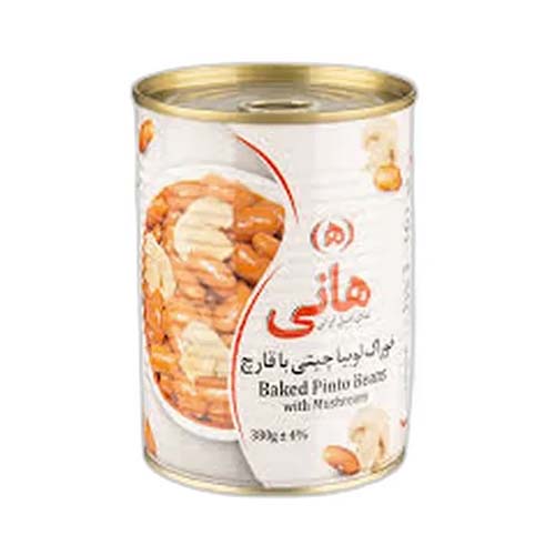 لوبيا با قارچ تين پليت قوطي 380گ هاني لوبيا با قارچ تين پليت قوطي 380گ هاني