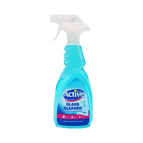 پاک کننده سطوح شیشه ای 500میلی لیتر آبی shine & fresh اکتیو پاک کننده سطوح شیشه ای 500میلی لیتر آبی shine & fresh اکتیو