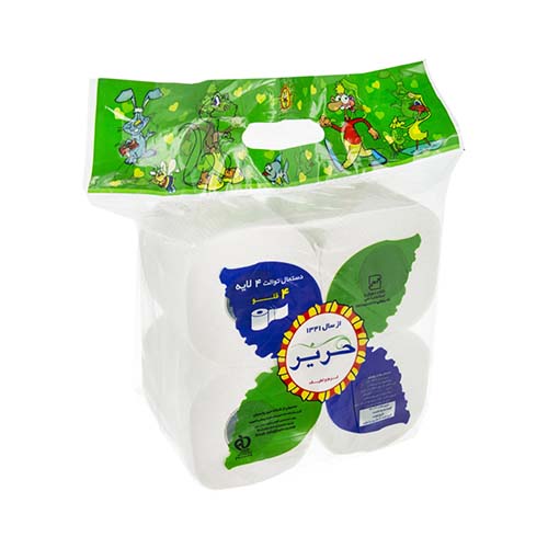 دستمال توالت چهار قلو ساده حریر دستمال توالت چهار قلو ساده حریر