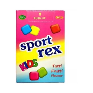 آدامس جویدنی بدون شکر کیوب 23 گرمی توتی فروتی رکس