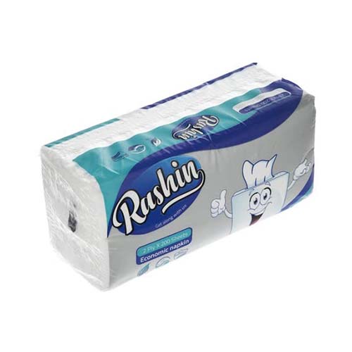 دستمال کاغذي اقتصادي 400 برگ فلکسي تکي راشين دستمال کاغذي اقتصادي 400 برگ فلکسي تکي راشين