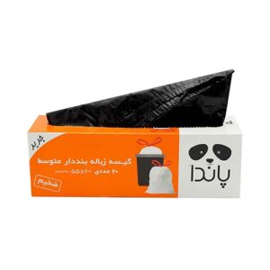 کیسه زباله بند دار متوسط overlap55*60جعبه 20 عددی پاندا