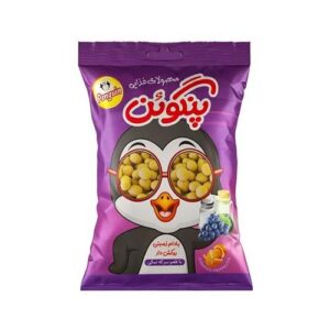 بادام زمینی روکش دار باطعم سرکه نمکی 80 گرمی پنگوئن