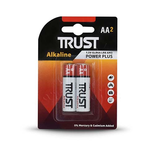 باتری قلمی آلکالاین 2 عددیTRUST باتری قلمی آلکالاین 2 عددیTRUST