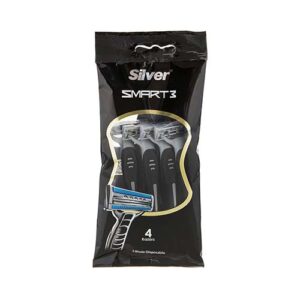 تیغ چند بار مصرف 4ع 3 لبه اسمارت3 زنانه سیلور