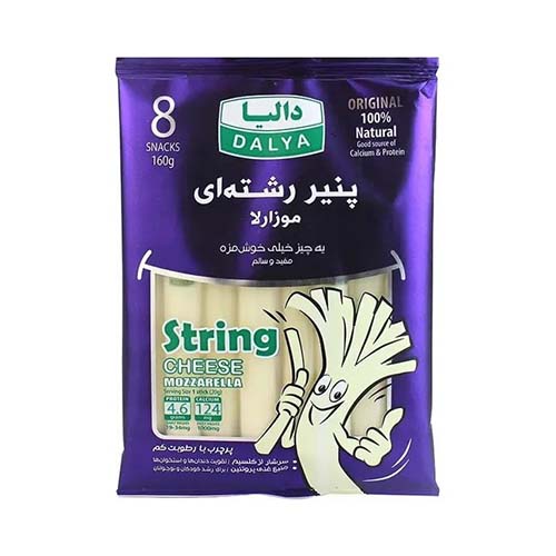 پنیر رشته ای موزارلا 160 گ دالیا پنیر رشته ای موزارلا 160 گ دالیا