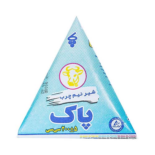 شیر استریلیزه سه گوش 200cc پاک شیر استریلیزه سه گوش 200cc پاک