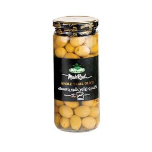 زیتون کنسروی با هسته ایرانی شیشه 500 گرمی مهراد