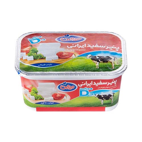 پنیر سفید نسبتا چرب ایرانی 400 گرمی قرمز D3 میهن پنیر سفید نسبتا چرب ایرانی 400 گرمی قرمز D3 میهن