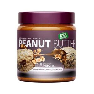 کره بادام زمینی شکلاتی با تکه های فندق 450گ بروج