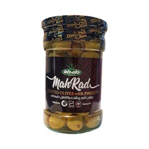 زیتون کنسروی هسته فلفل شیشه 480گ مهراد