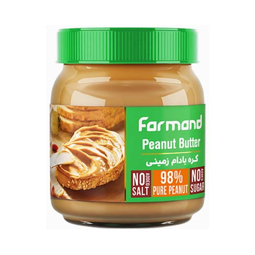 کره بادام زمینی بدون نمک و شکر 300گ فرمند کره بادام زمینی بدون نمک و شکر 300گ فرمند