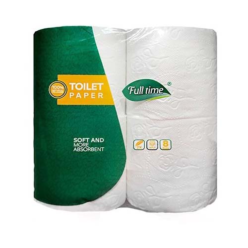دستمال کاغذی توالت چهارلا نایلونی 8 رول فول تایم دستمال کاغذی توالت چهارلا نایلونی 8 رول فول تایم