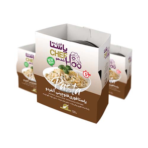 پاستا فتوچینی فوری با سس آلفردو 120گ شف هو پاستا فتوچینی فوری با سس آلفردو 120گ شف هو