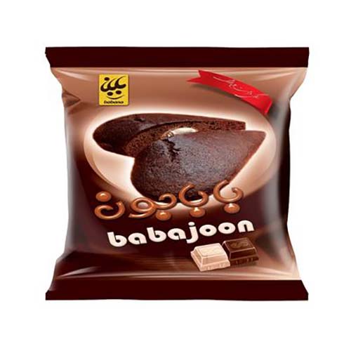 کیک روغنی کاکائویی با مغزی کرم شیری 55گرم باباجون کیک روغنی کاکائویی با مغزی کرم شیری 55گرم باباجون