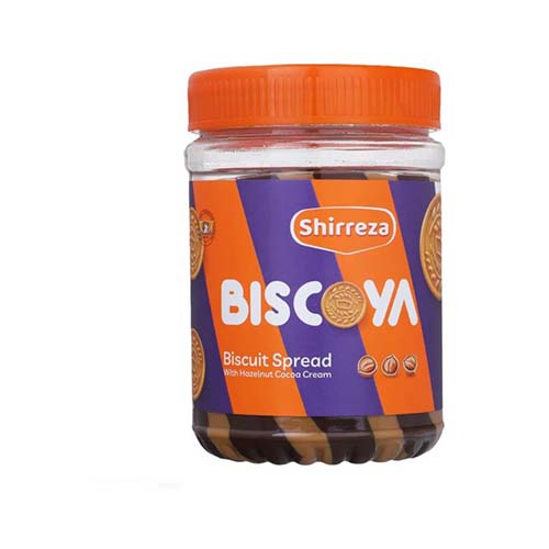 کرم بیسکوئیت دورنگ فندقی 450گ بیسکویامی کرم بیسکوئیت دورنگ فندقی 450گ بیسکویامی