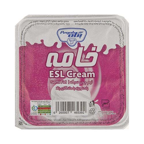 خامه پاستوريزه ESL ليواني 100 گرمي چهارگوش30درصد پگاه خامه پاستوريزه ESL ليواني 100 گرمي چهارگوش30درصد پگاه