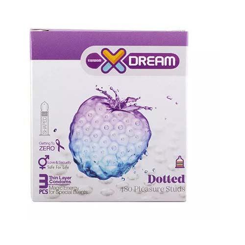 کاندوم خاردار نقطه برجسته Dotted ایکس دریم کاندوم خاردار نقطه برجسته Dotted ایکس دریم