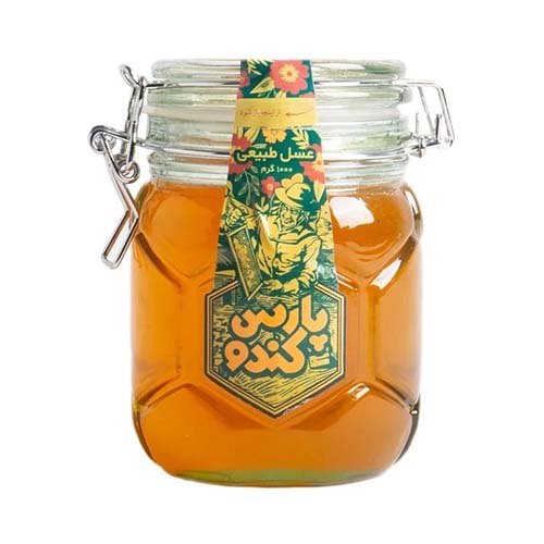 عسل شيشه درب چفتي 1ک پارس کندو عسل شيشه درب چفتي 1ک پارس کندو
