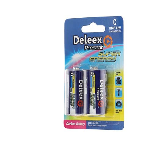 Deleex C باطري 2عددي سوپر کربن Deleex C باطري 2عددي سوپر کربن