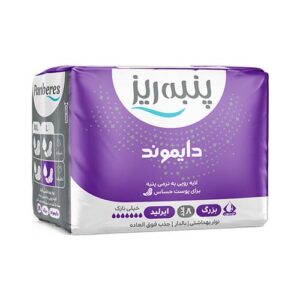 نوار بهداشتی ایرلیدL لطیف دایموند 8ع پنبه ریز